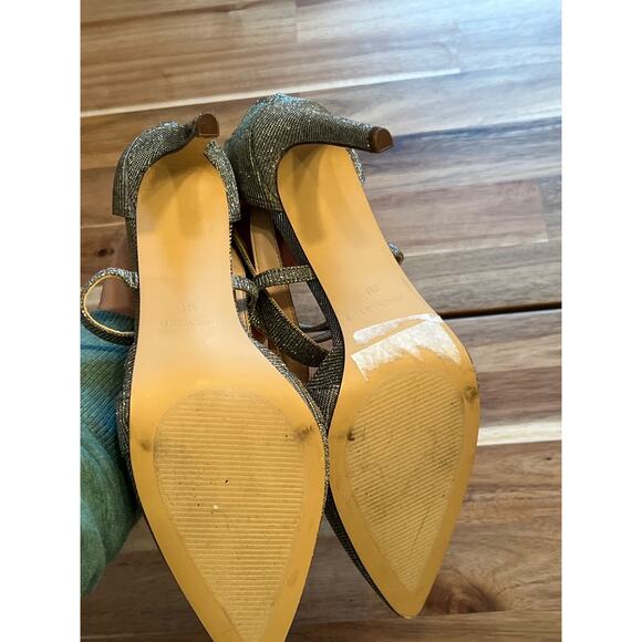 Nine‎ West silver glitter size 8 strappy heel - Picture 6 of 8